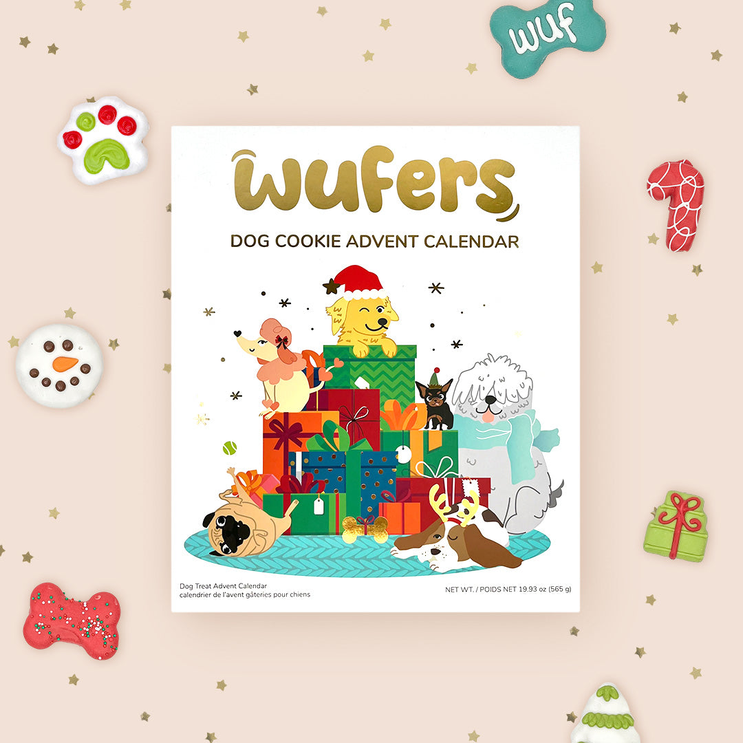 Wufers Advent Calendar for Dogs Handmade HandDecorated Dog Treats