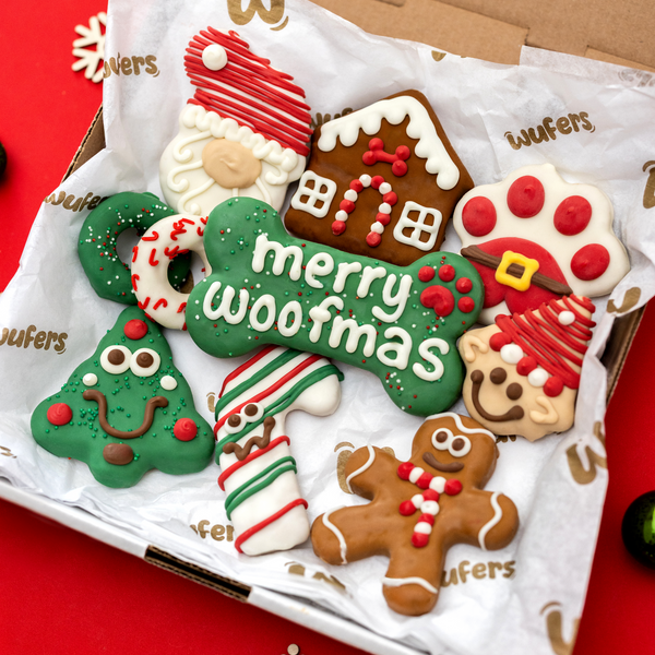 Wufers Christmas Dog Cookie Box