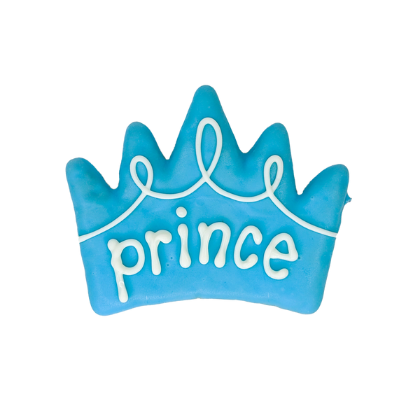 Blue Prince Crown Cookie dog cookie