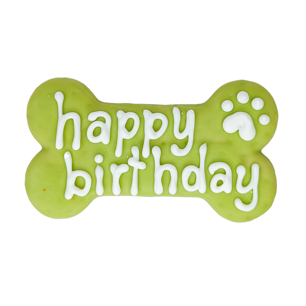 Green Birthday 6" Dog Bone