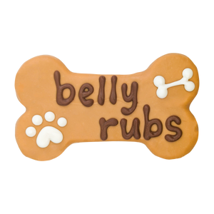 Belly Rubs Dog Bone Cookie in brown