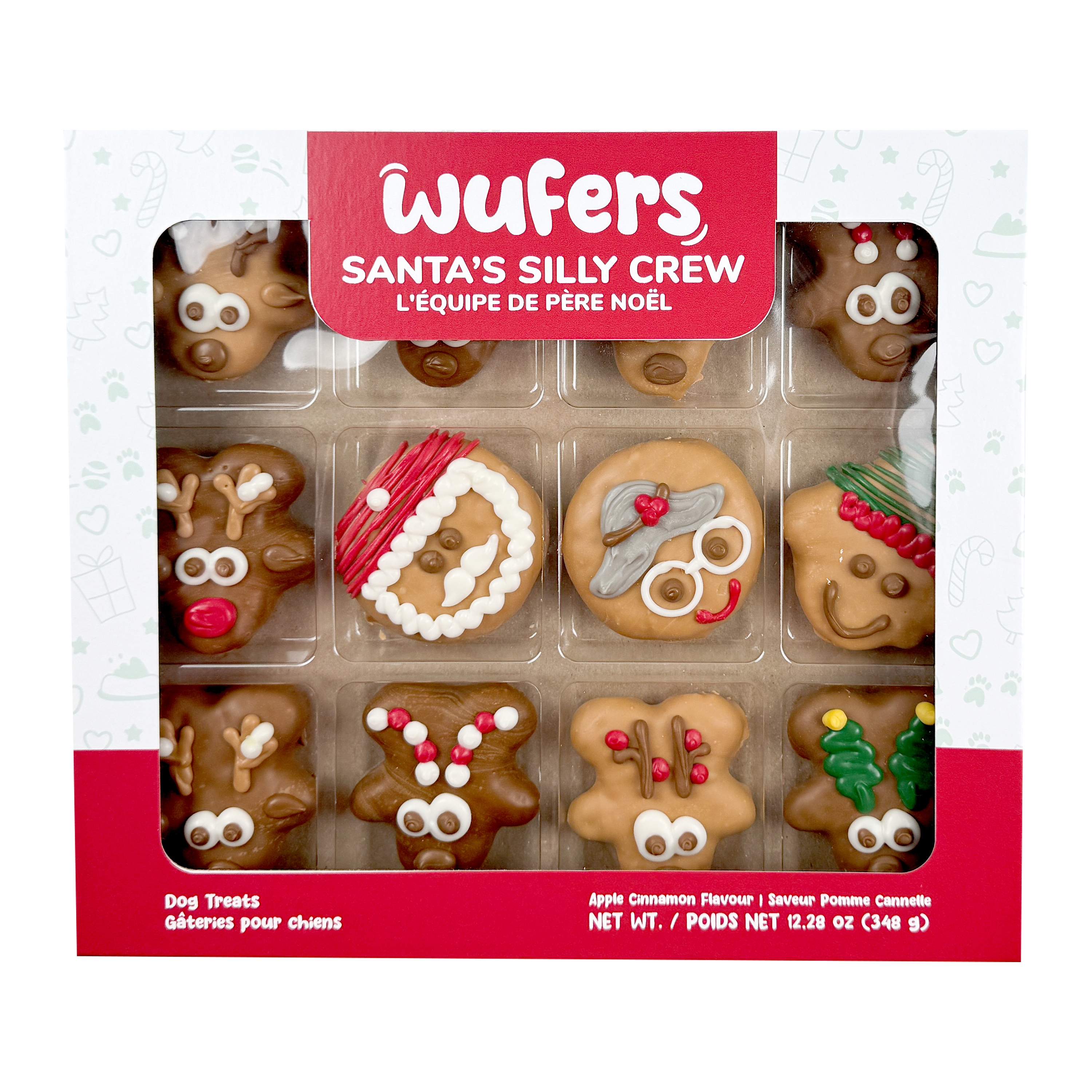 Wufers Giftable 12-Day Advent Santa's Silly Crew Cookie Box (12pk Wufers Giftable 12-Day Advent Santa's Silly Crew Cookie Box (12pk