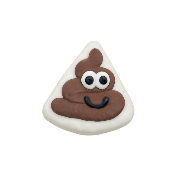 Brown poop dog cookie