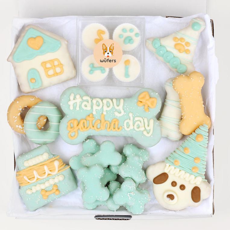 Gotcha Day Dog Cookie Box | Dog Treat Gift Baskets – Wufers